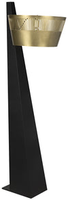 Claudius Floor Lamp, Black of Brass Finished Steel
