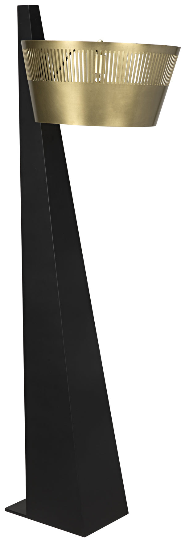 Claudius Floor Lamp, Black of Brass Finished Steel
