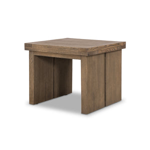 Warby End Table in Worn Oak Veneer