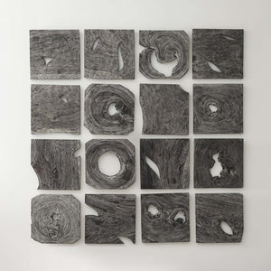 Grey Stone Wall Tile, Chamcha Wood