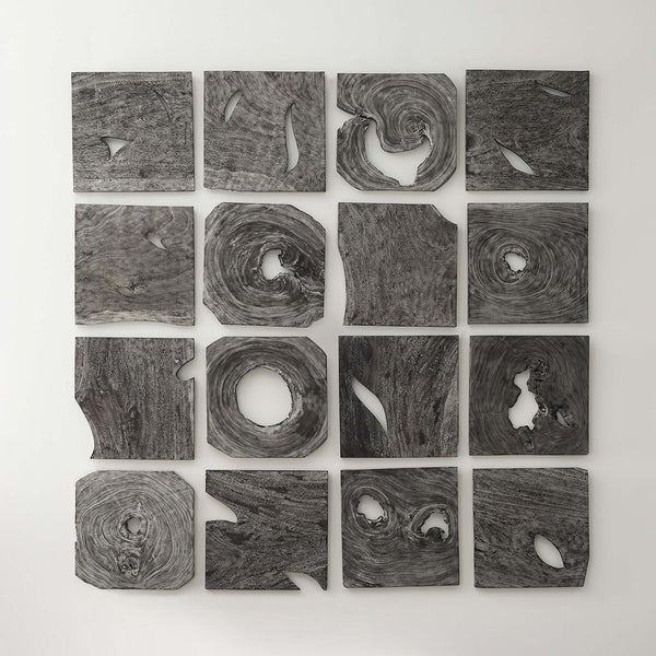 Grey Stone Wall Tile, Chamcha Wood