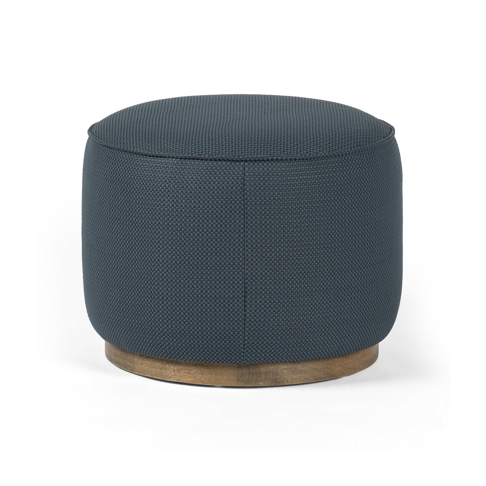 Sinclair Round Ottoman In Fresno Cobalt