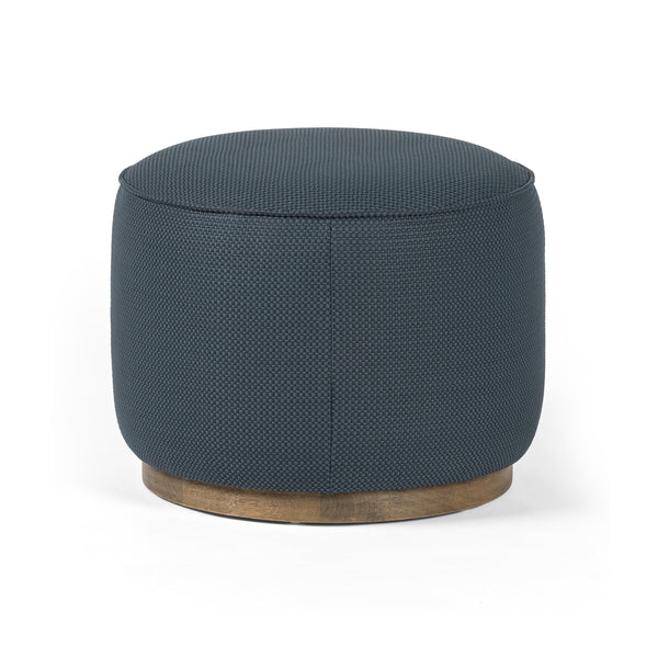 Sinclair Round Ottoman In Fresno Cobalt