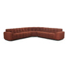 Moe's Roman L-Shaped Sectional in Rust, Modern Vintage