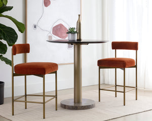SENECA COUNTER STOOL - ANTIQUE BRASS - DANNY RUST