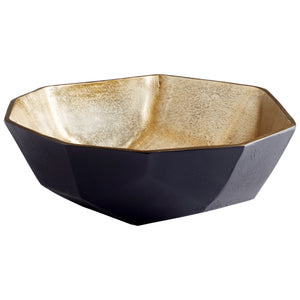 Radia Bowl in Matt Black and Gold