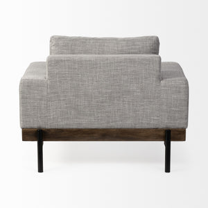 Colburne I Gray Fabric W/ Wood and Iron Frame Accent Chair