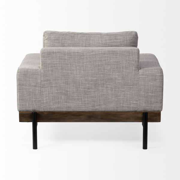 Colburne I Gray Fabric W/ Wood and Iron Frame Accent Chair