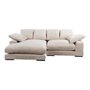 Moe's Plunge Sectional Tan with Flip Chaise