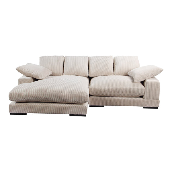 Moe's Plunge Sectional Tan with Flip Chaise
