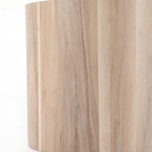 Hudson Round End Table-Ashen Walnut
