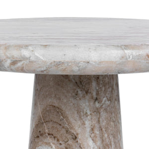 Huxley Marble Round Accent Table - 18"