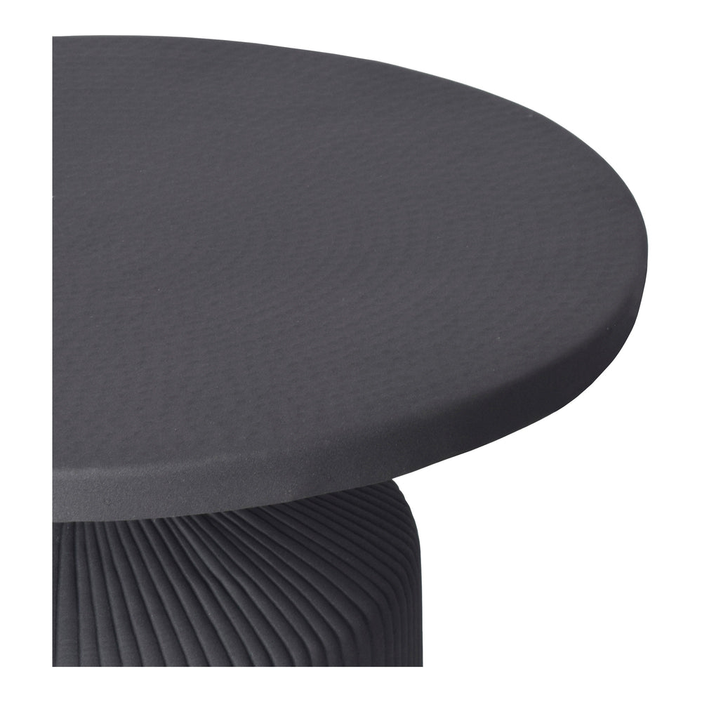 Yoli Coffee Table in Black with Ridged Base