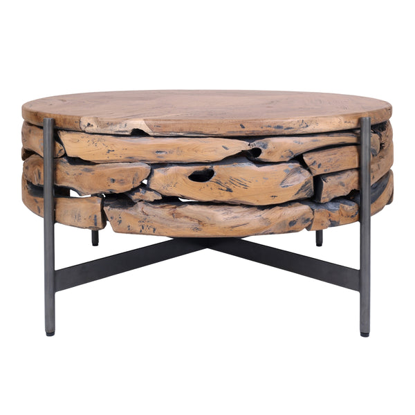 Bardo KD Reclaimed Teak Coffee Table, Natural 