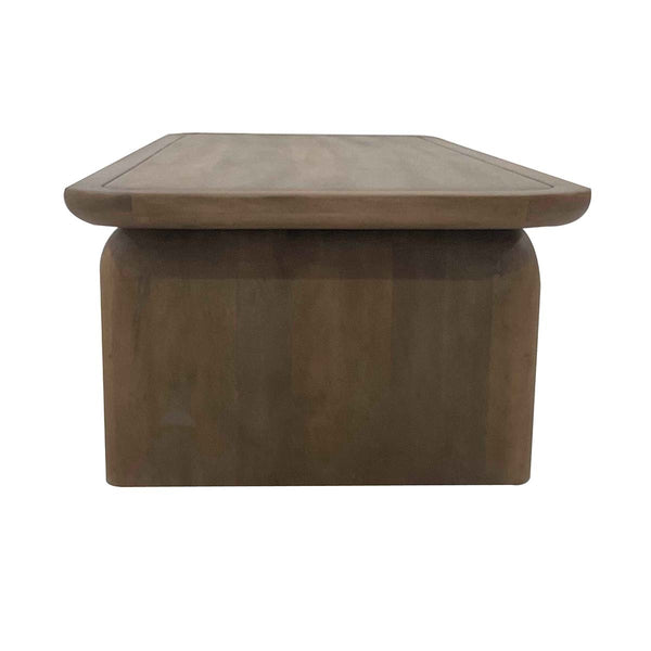 Chloe Solid Wood Coffee Table - Mango Wood, Hickory Brown