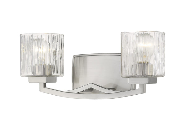 Zaid 2 Light Vanity in Brushed Nickel Finish