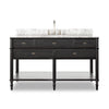 Toulouse Single Wide Vanity - Satin Black Veneer