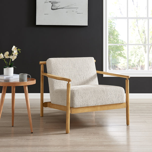 Arnold Chenille Accent Arm Chair, Concord Cream