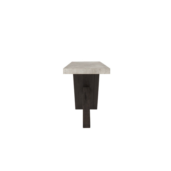 Durant Solid Wood Console Table with Concrete Finish