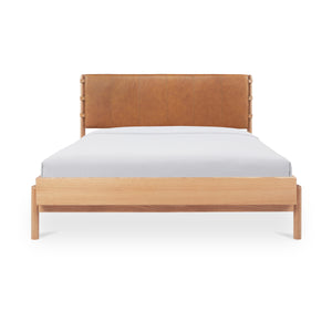 Moe's Colby Queen Bed with Leather Headboard
