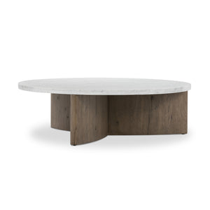 Toli Coffee Table In Italian White Marble