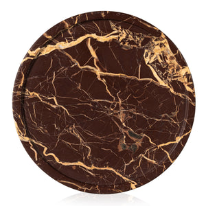 Viola Accent Table In Merlot Marble