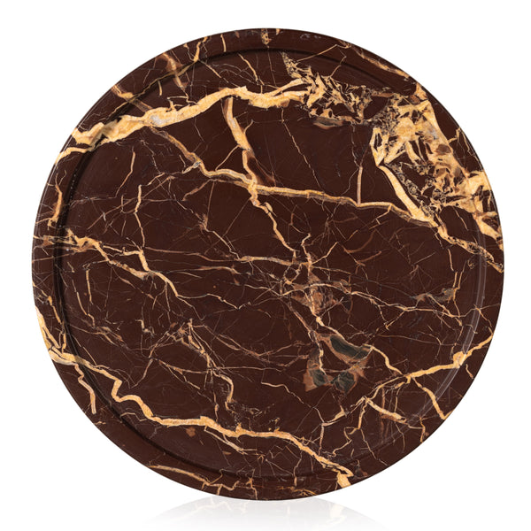 Viola Accent Table In Merlot Marble