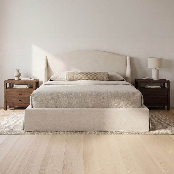Moe's Weston King Storage Bed with Slipcover