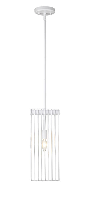 Contour 1 Light Mini Pendant in White Finish