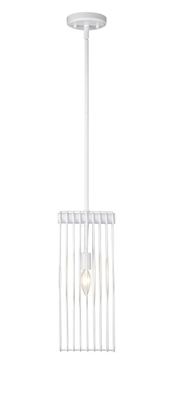 Contour 1 Light Mini Pendant in White Finish