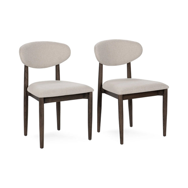 Tiber Upholstered Dining Chair Set of 2 - Toasted Brown