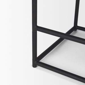 Taniel Brown Leather w/ Black Metal Counter Stool