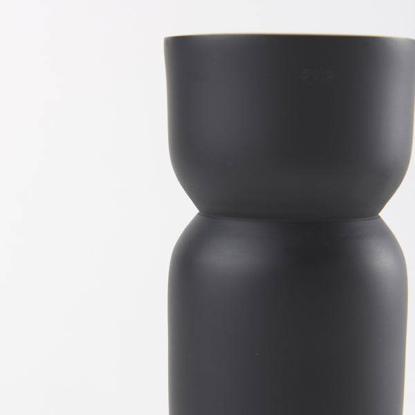 Malta Black Large Metal Candle Holder
