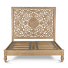 Taj Mango Wood King Bed in Natural Whitewash Finish