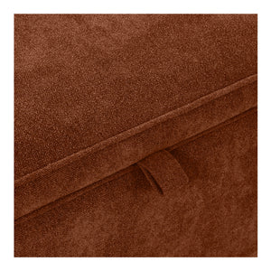 Moe's Ichigo Storage Bench in Deep Orange