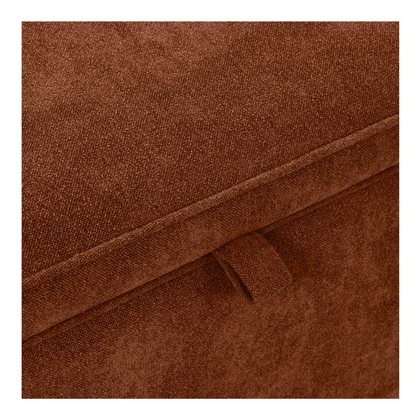 Moe's Ichigo Storage Bench in Deep Orange