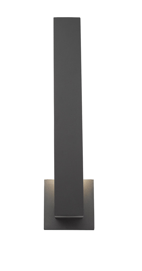 Edge 2 Light Outdoor Wall Sconce in Black Finish