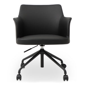 Moe's Morris Office Chair Black PVC