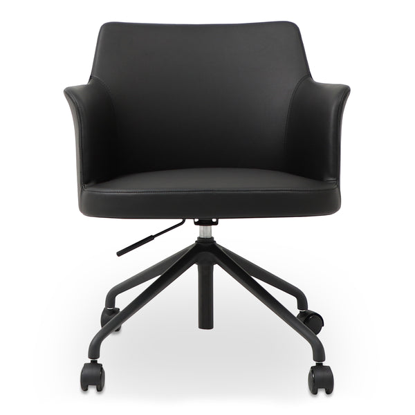 Moe's Morris Office Chair Black PVC