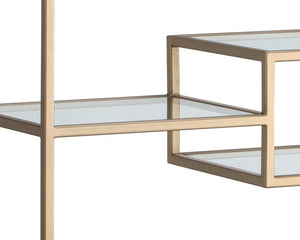 Stamos Bookcase - Gold - Raw Umber