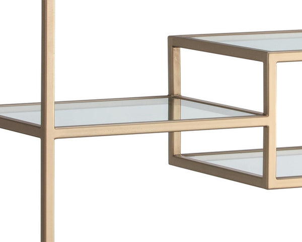 Stamos Bookcase - Gold - Raw Umber