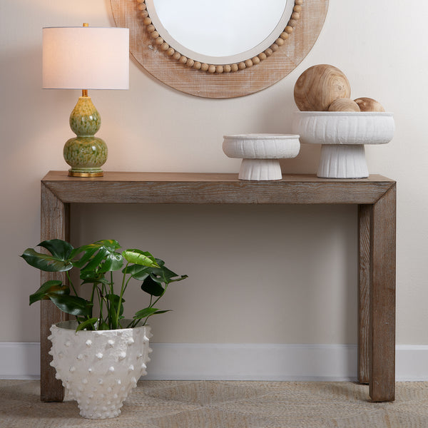 Aegean Ceramic Pedestal Decorative Bowl, Small