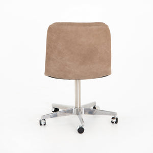 Malibu Industrial Desk Chair In Natural Washed Mushroo