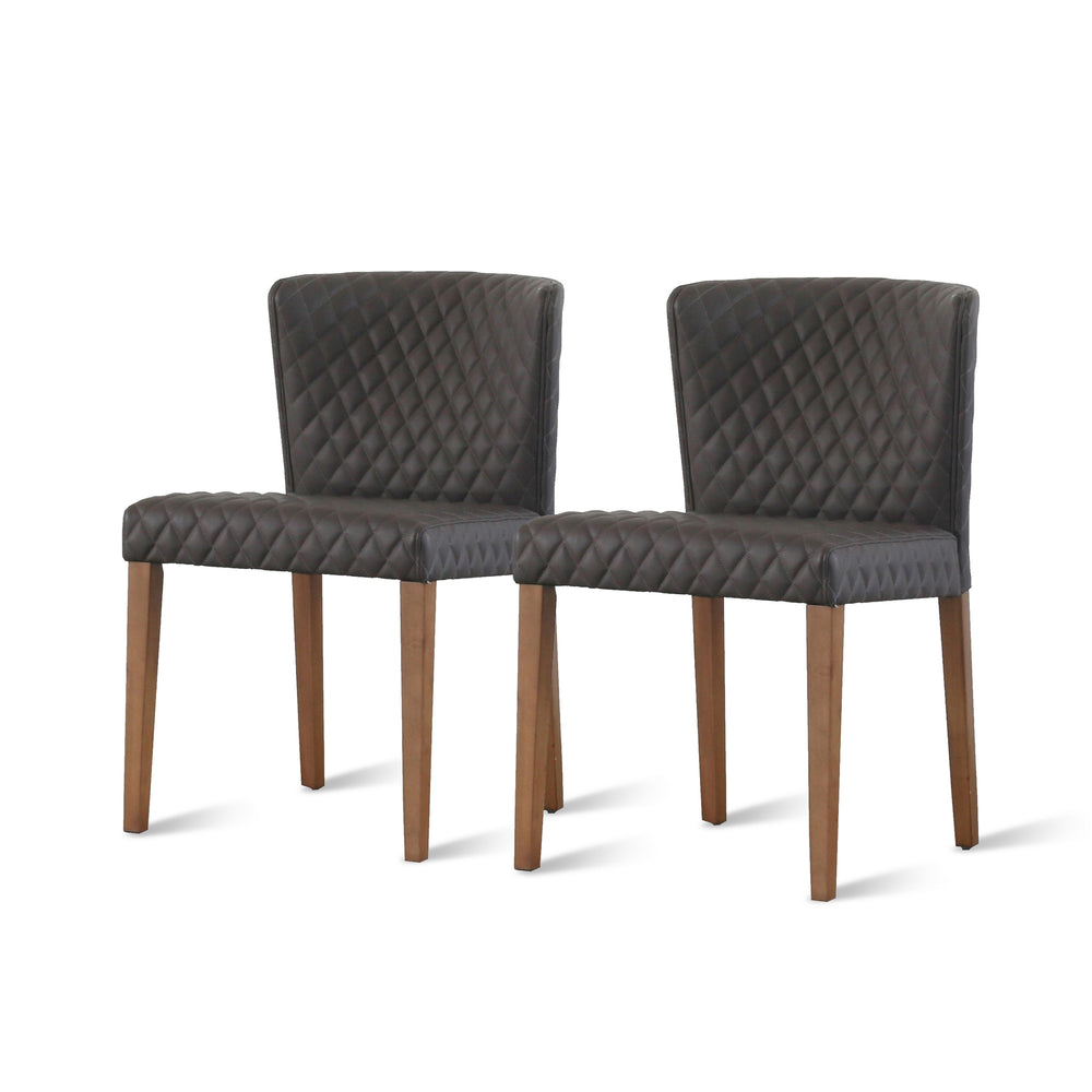 Albie Diamond Stitching Chair In Danburry Gray
