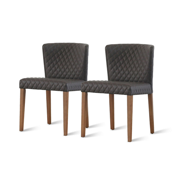 Albie Diamond Stitching Chair In Danburry Gray