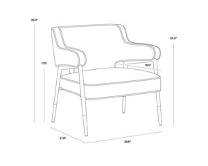 DEROME LOUNGE CHAIR - BRAVO PORTABELLA
