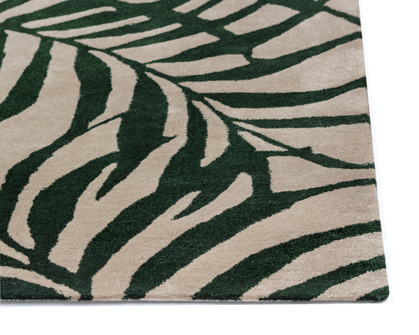 PALMA HAND-WOVEN RUG - GREEN / BEIGE - 5' X 8'