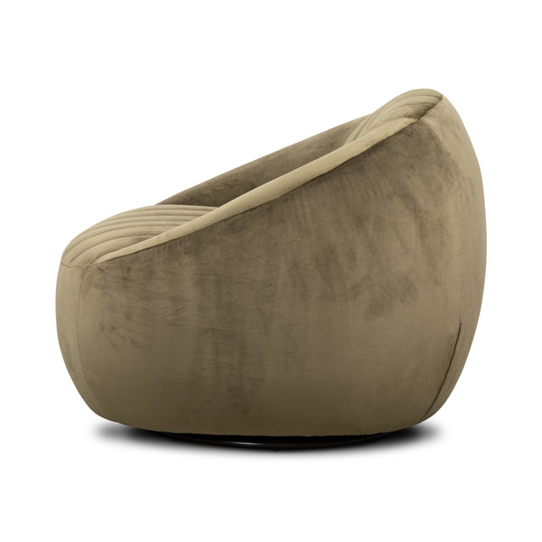 Audie Swivel Chair In Surrey Olive