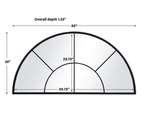 Rousseau Iron Window Arch Mirror