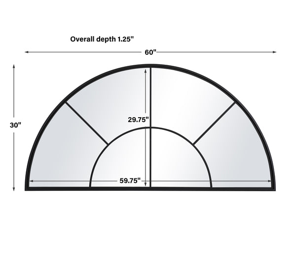 Rousseau Iron Window Arch Mirror